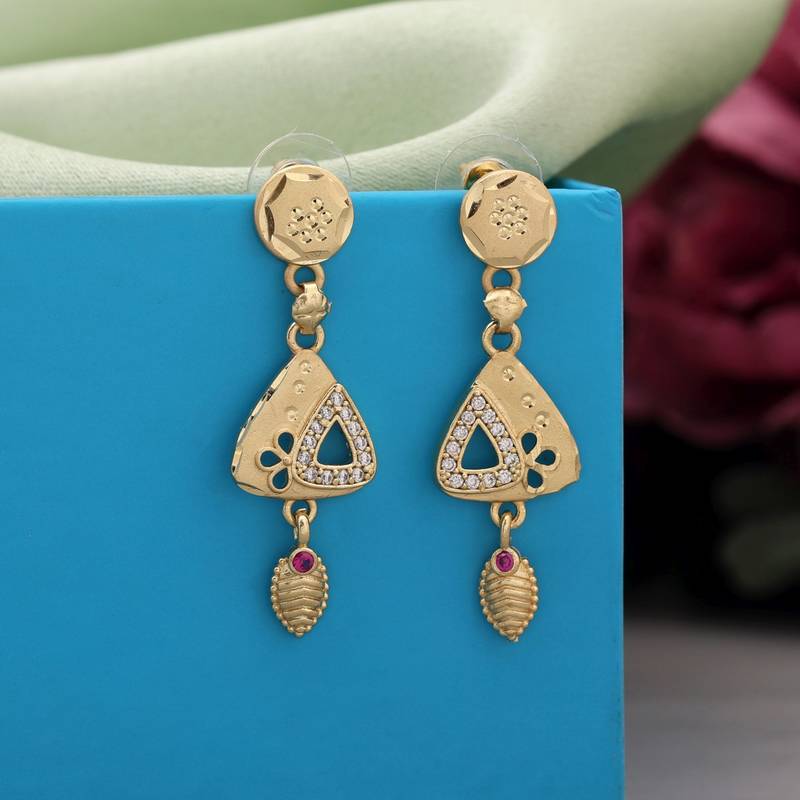 Gold color antique earrings