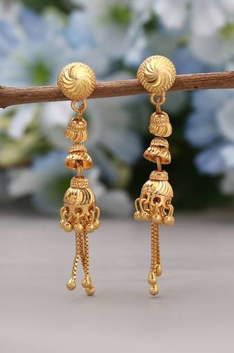 Gold color antique earrings