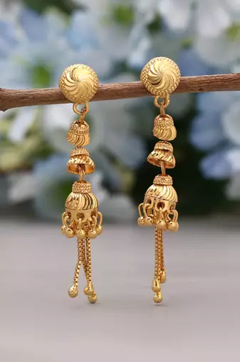 Gold color antique earrings
