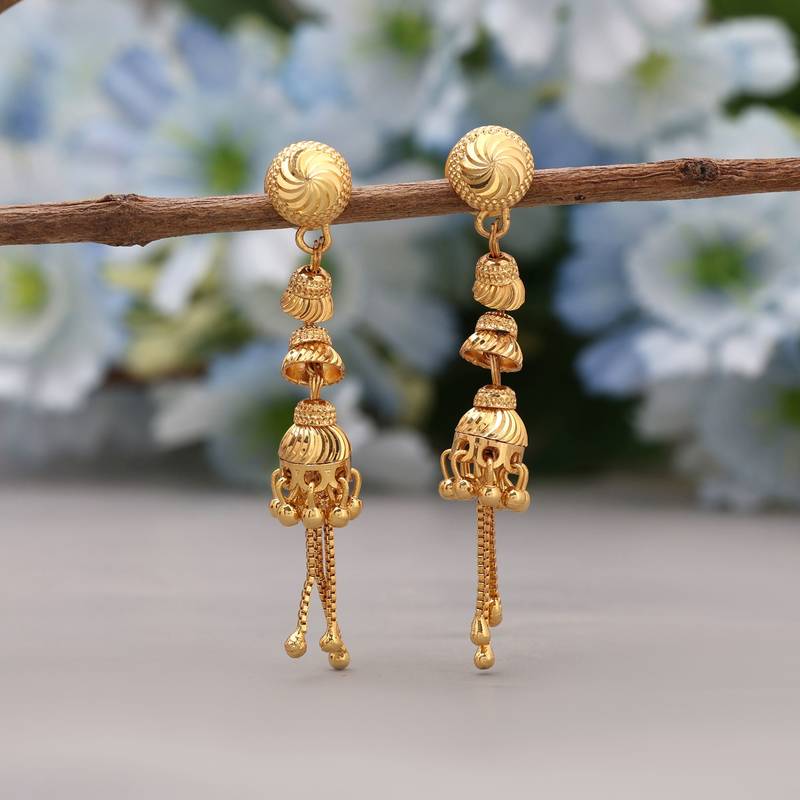 Gold color antique earrings