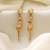 Gold color antique earrings