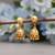 Gold color antique earrings