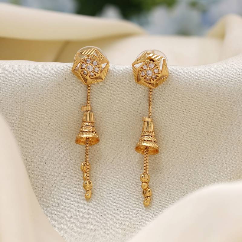 Gold color antique earrings
