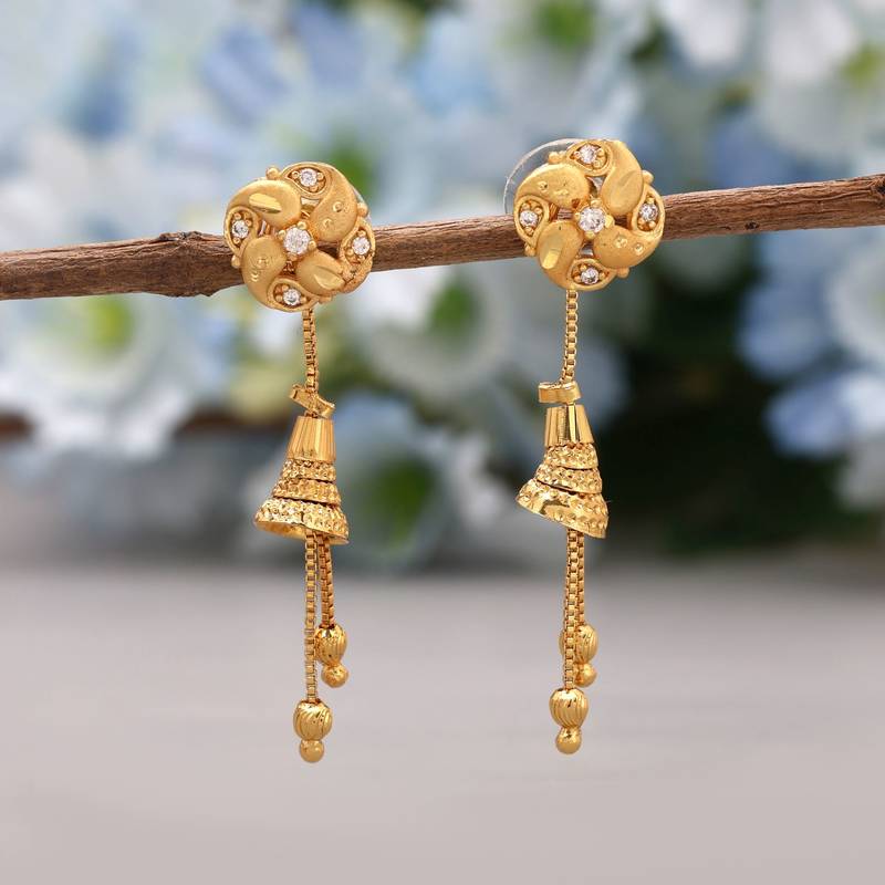 Gold color antique earrings
