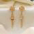 Gold color antique earrings