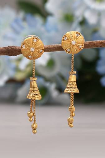 Gold color antique earrings