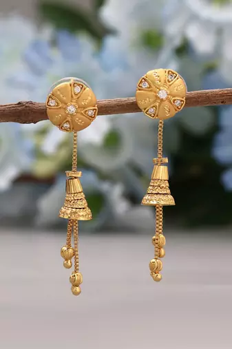 Gold color antique earrings