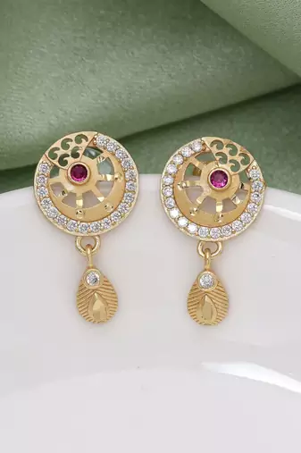 Gold color antique earrings