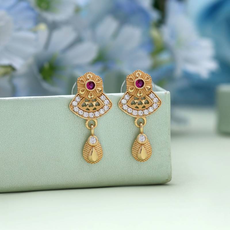 Gold color antique earrings