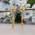 Gold color antique earrings