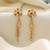Gold color antique earrings