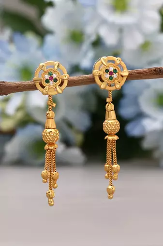 Gold color antique earrings