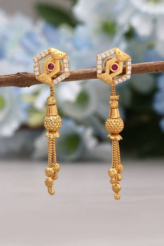 Gold color antique earrings