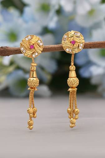 Gold color antique earrings