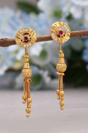 Gold color antique earrings