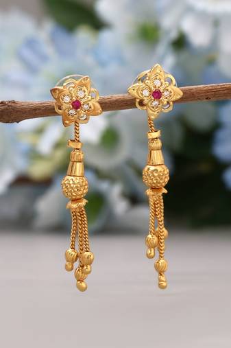 Gold color antique earrings