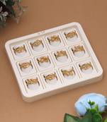 Gold color assorted design fashion rings combo of 12 pieces