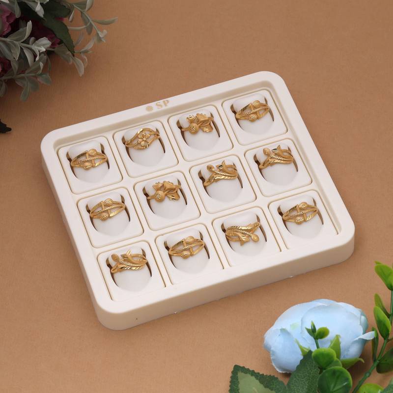 Gold color assorted design fashion rings combo of 12 pieces