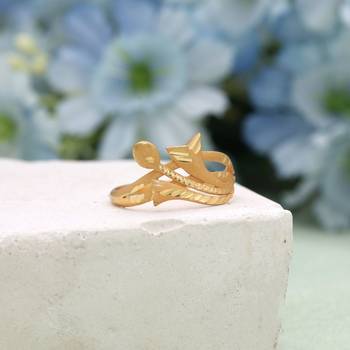 Gold color assorted design fashion rings combo of 12 pieces 2