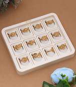 Gold color assorted design fashion rings combo of 12 pieces