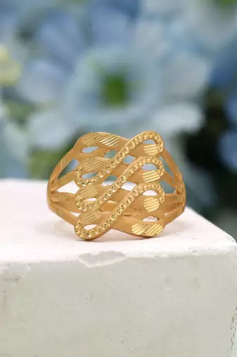 Gold color assorted design fashion rings combo of 12 pieces