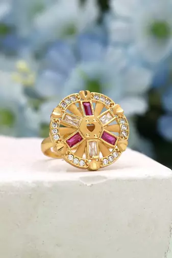Rani color assorted design fashion rings combo of 12 pieces