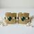 Gold plated combo of two green crystal cz ad stone western cuff bracelets bangle