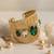 Gold plated combo of two green crystal cz ad stone western cuff bracelets bangle