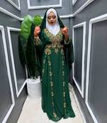 Handmade Kaftan Modest Wedding Party Wear