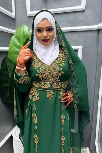Handmade Kaftan Modest Wedding Party Wear