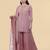 onion pink crepe kurta sharara set