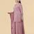 onion pink crepe kurta sharara set