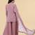 onion pink crepe kurta sharara set