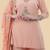 peach crepe kurta sharara set
