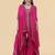 pink georgette cape sharara set