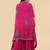 pink georgette cape sharara set