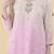 white pink embroidered silk kurta set 