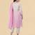 white pink embroidered silk kurta set 