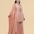 peach crepe kurta sharara set