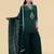 dark green crepe kurta sharara set