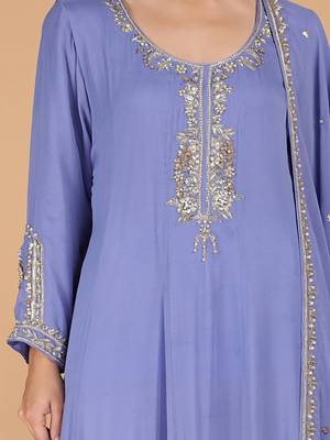 purple georgette kurta set 5