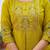 Yellow elegant viscose mango silk embroidered kurti pant set with dupatta