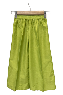 woven  embellished top with palazzo-coral & limegreen 3