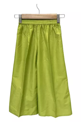 woven  embellished top with palazzo-coral & limegreen