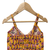 woven cotton sleeveless printed top with printed lehenga-mustard & green