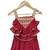 woven georgette sleeveless embellished top with palazzo-maroon