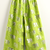 woven denim sleeveless solid top with printed palazzo-blue & limegreen