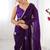 violet fandy silk blend moti & val sequence designer saree