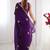 violet fandy silk blend moti & val sequence designer saree