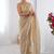 beige organza moti & val sequence  party wear saree